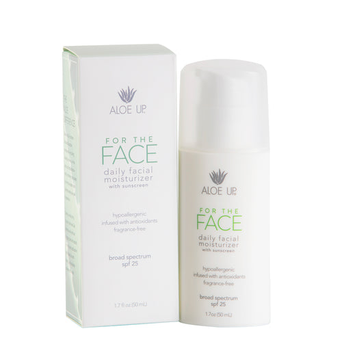For the Face Daily Facial Moisturizer. Hypoallergenic, infused with antioxidants, and fragrance free