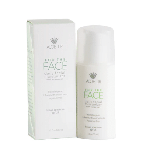 For the Face daily moisturizer with SPF 25 protection. fragrance free